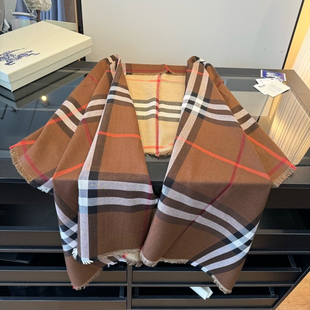 Burberry Charcoal Gray Plaid Scarf