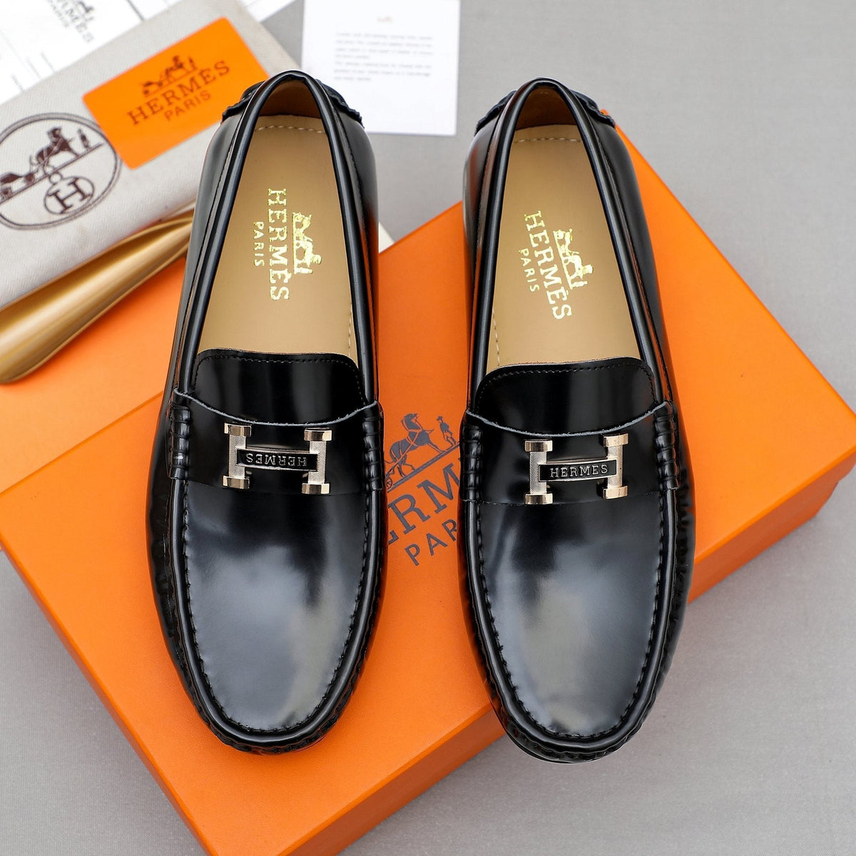 Hermès H-Hardware Slip-On Loafers