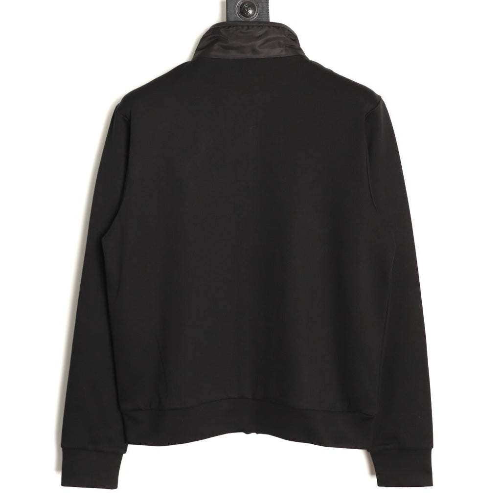 Prada Re-Nylon Panel Zip-Up Jacket - Black