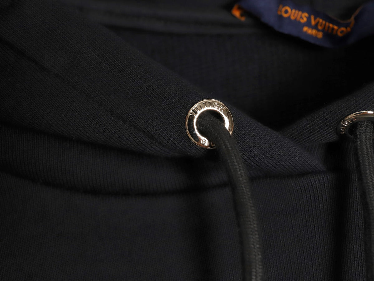 Louis Vuitton LV Lettering Pullover Hoodie - Black